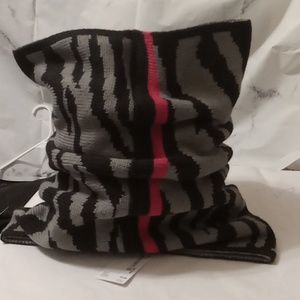 FREE WITH PURCHASE Zella gaiter zebra print neck and face scarf os
